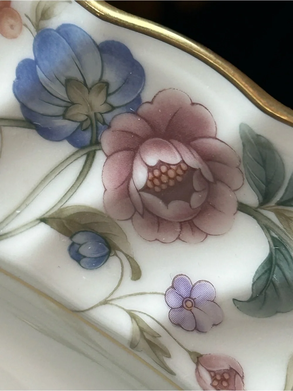 NORITAKE LA PRADA 4703 Bone China 14” Oval Serving Platter Gold Cream Floral